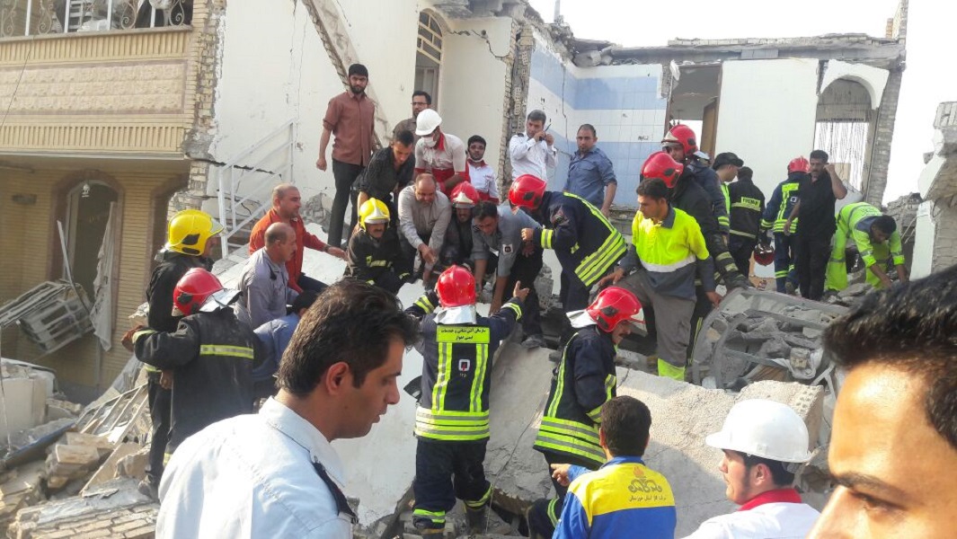 شبكة الأحواز – الأحواز المحتلة : إنفجار في الأحوازالعاصمة جراء تسرب للغاز